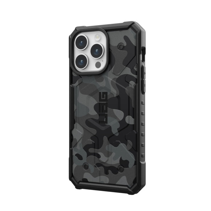 Sarung UAG Pathfinder SE MgSf untuk iPhone 15 Pro Max - Midnight Camo