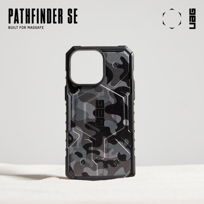 Sarung UAG Pathfinder SE MgSf untuk iPhone 15 Pro Max - Midnight Camo