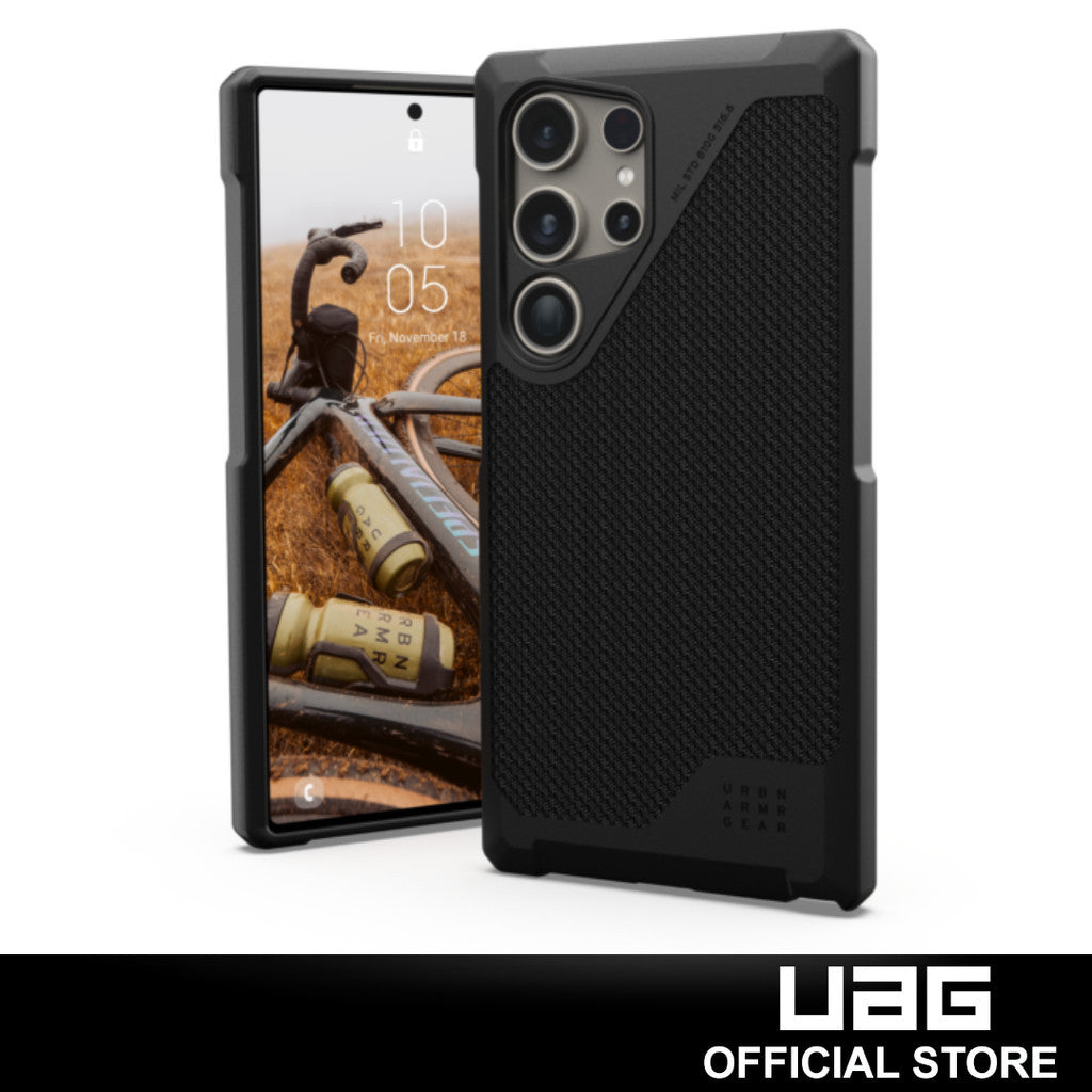 UAG Metropolis LT dengan Sarung Magnet untuk Samsung Galaxy S24 Ultra - Kevlar Black