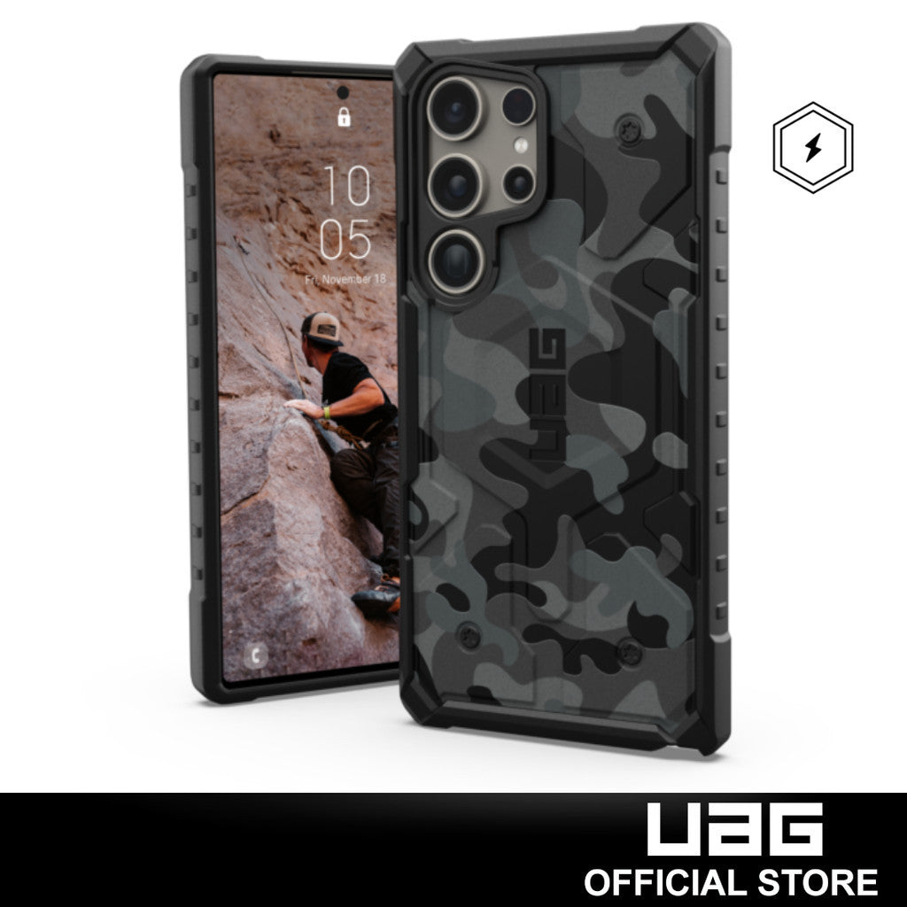 UAG Pathfinder SE dengan Sarung Magnet untuk Samsung Galaxy S24 Ultra - Midnight Camo
