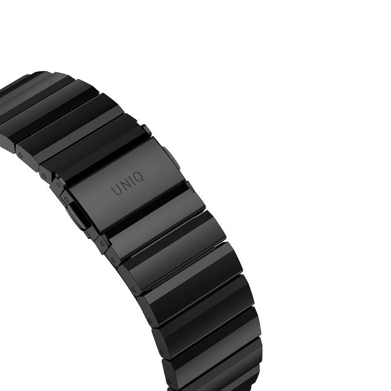 Uniq Strova Strap for Apple Watch strap for Series 1/2/3/4/5/6/SE/7/8 / Ultra (42/44/45/49mm) 1/2 - Black/ SIlver