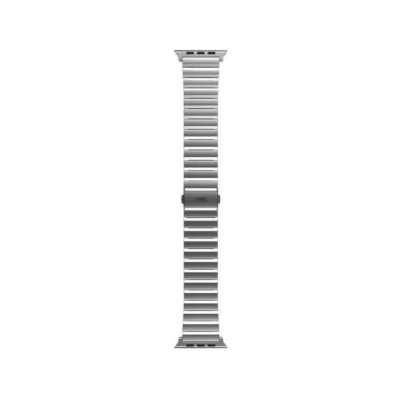 Uniq Strova Strap for Apple Watch strap for Series 1/2/3/4/5/6/SE/7/8 / Ultra (42/44/45/49mm) 1/2 - Black/ SIlver