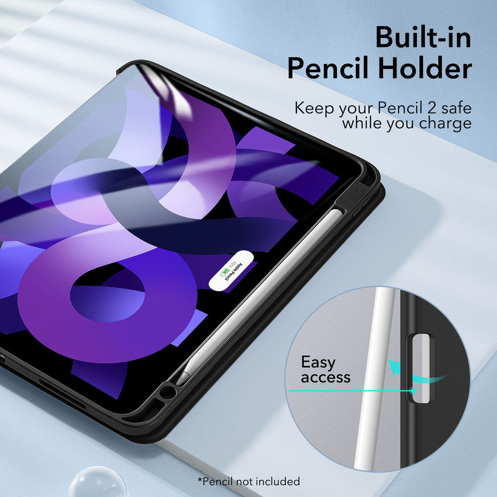 ESR Rebound Pencil Series Slim Smart Case Flexible TPU Back Cover untuk iPad 4/5