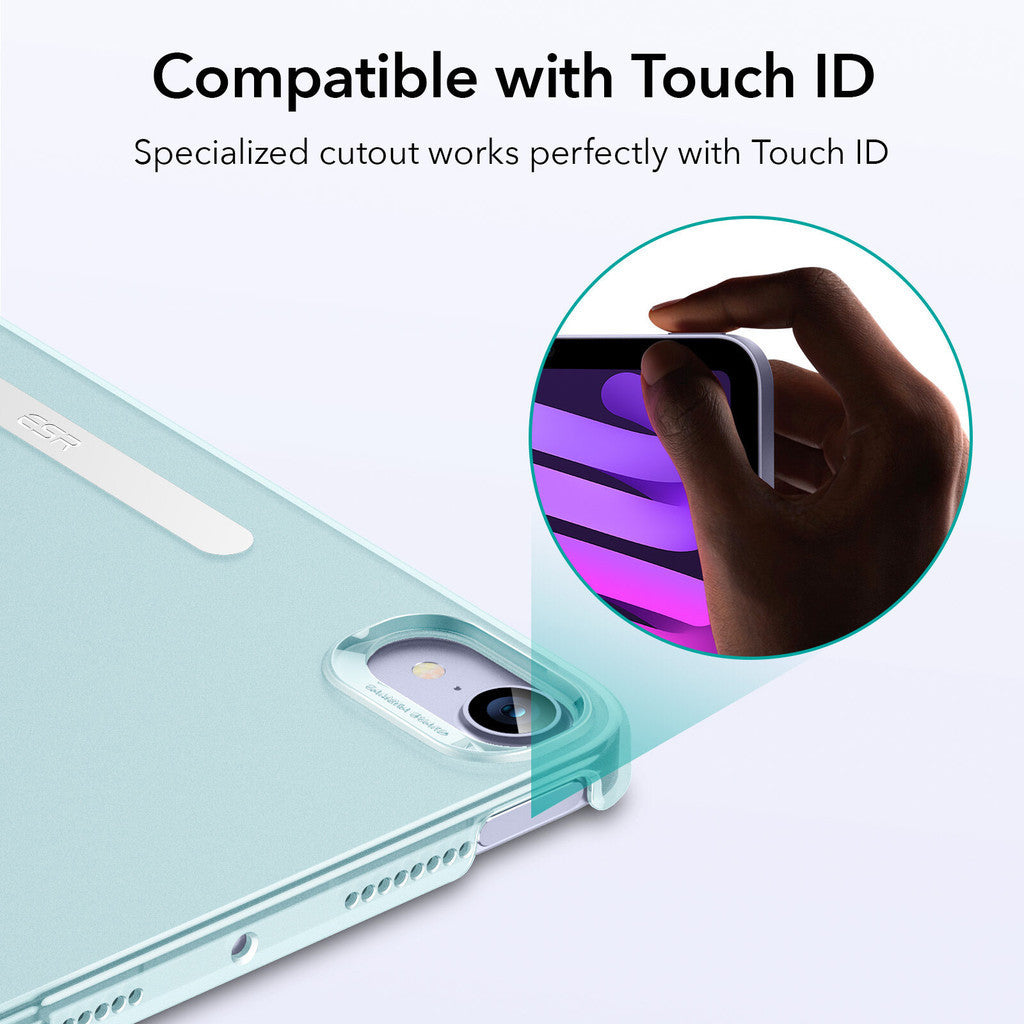 ESR Ascend Trifold Series PU Kulit Slim-Fit Trifold Stand Sarung Sarung Pintar untuk iPad Mini 6
