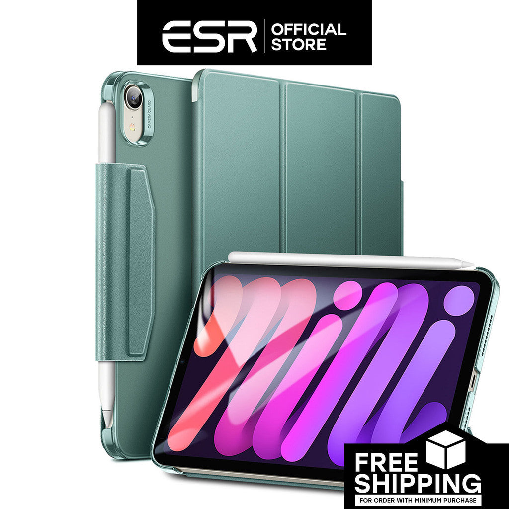 ESR Ascend Trifold Series PU Kulit Slim-Fit Trifold Stand Sarung Sarung Pintar untuk iPad Mini 6