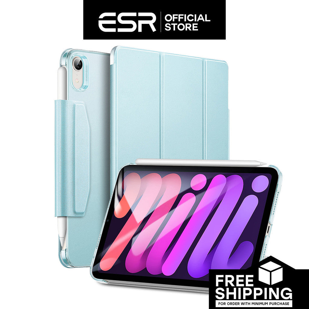 ESR Ascend Trifold Series PU Kulit Slim-Fit Trifold Stand Sarung Sarung Pintar untuk iPad Mini 6