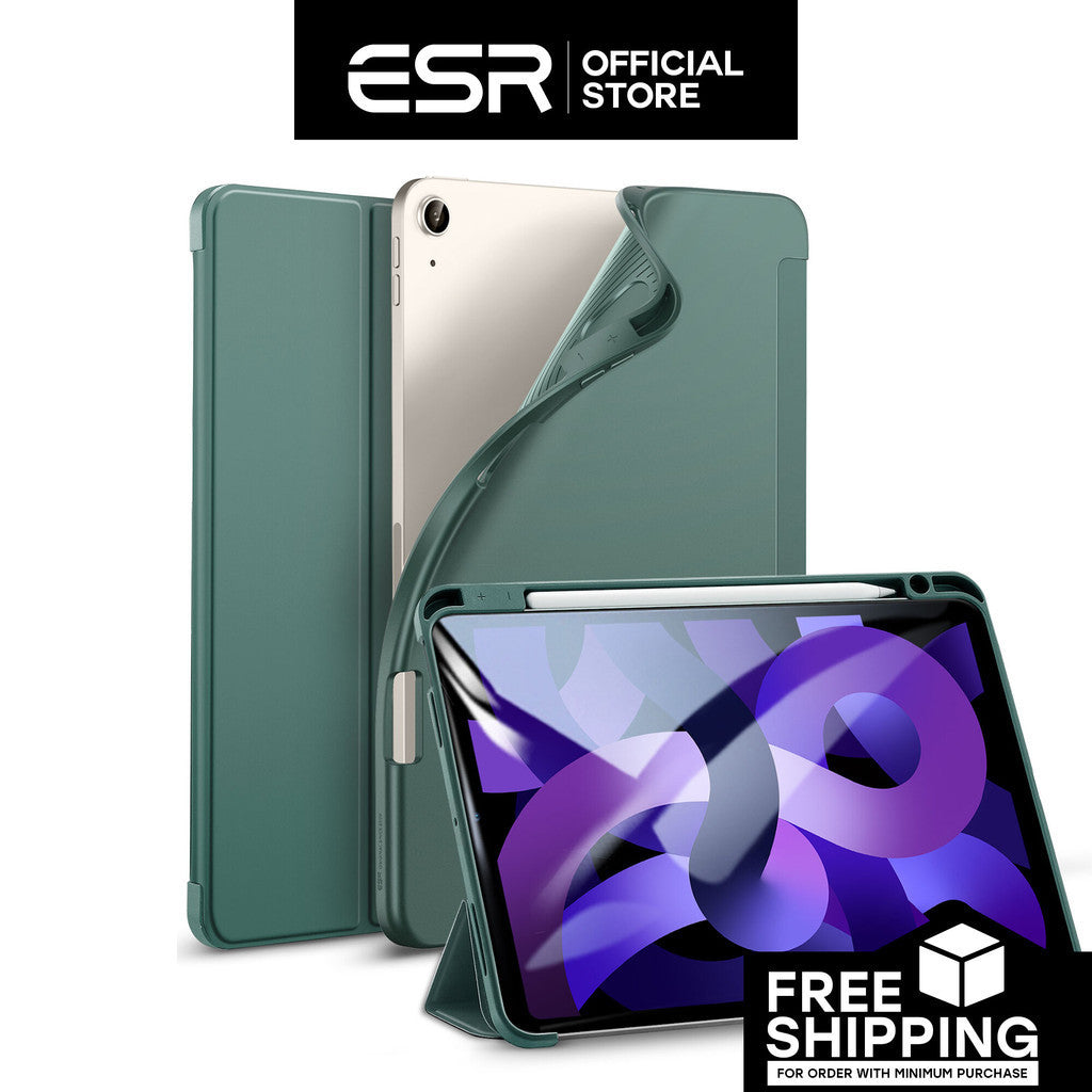 ESR Rebound Pencil Series Slim Smart Case Flexible TPU Back Cover untuk iPad 4/5