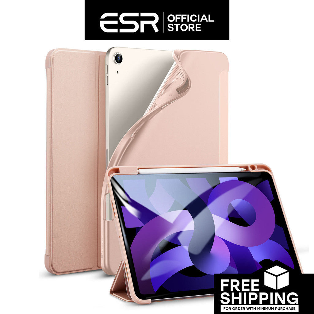 ESR Rebound Pencil Series Slim Smart Case Flexible TPU Back Cover untuk iPad 4/5