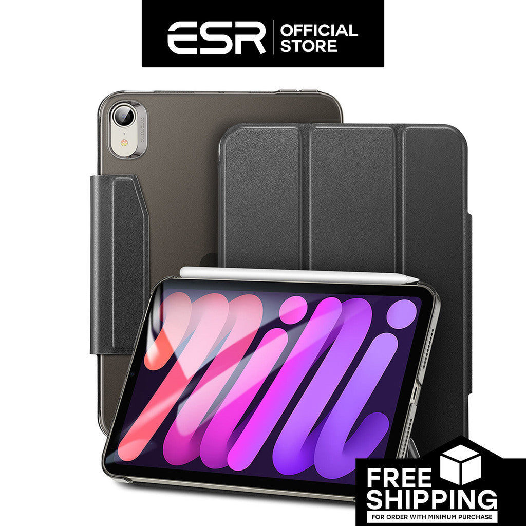 ESR Ascend Trifold Series PU Kulit Slim-Fit Trifold Stand Sarung Sarung Pintar untuk iPad Mini 6