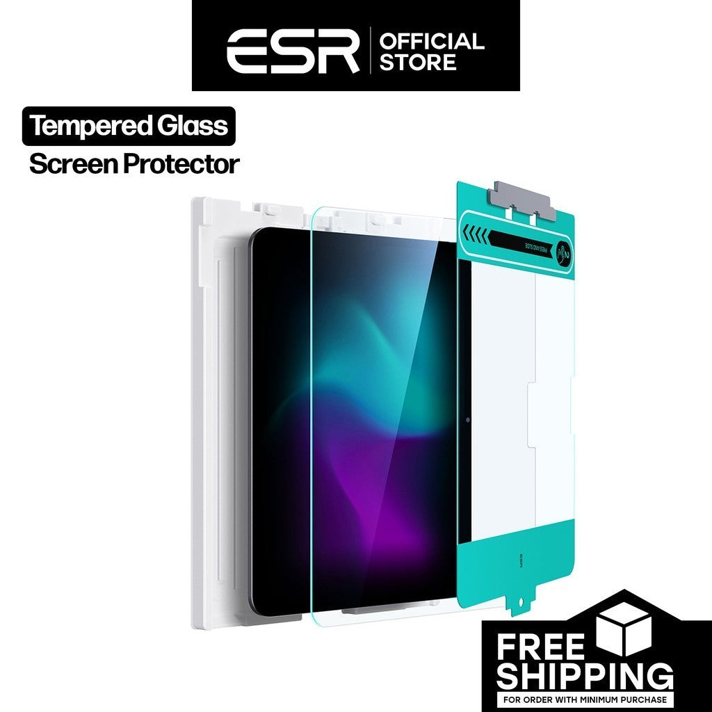Pelindung Skrin Kaca Terbaja HD ESR untuk iPad Air 11/13” iPad Pro 11/13” (2024)