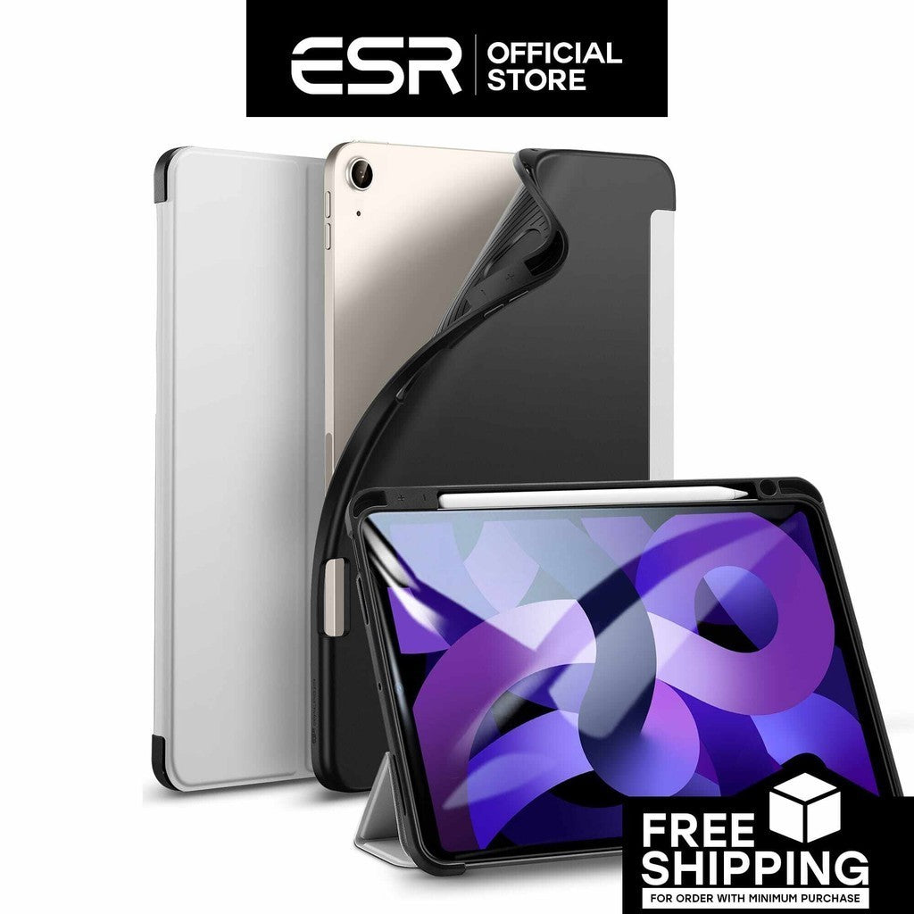 ESR Rebound Pencil Series Slim Smart Case Flexible TPU Back Cover untuk iPad 4/5