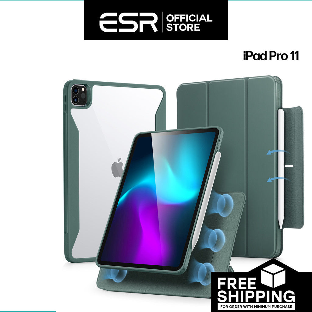 ESR Rebound Hybrid Case 360 dengan PC Back dan Slot Pensel untuk iPad Pro 11" / 12.9" (2022/2021)