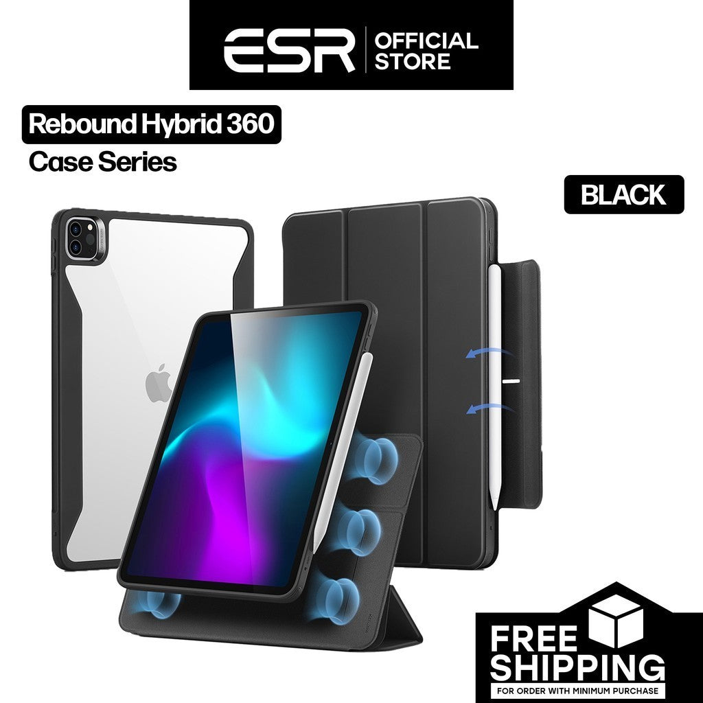 ESR iPad Air Pro 11/13" (2024) Rebound Hybrid 360 Magnetic Case Cover