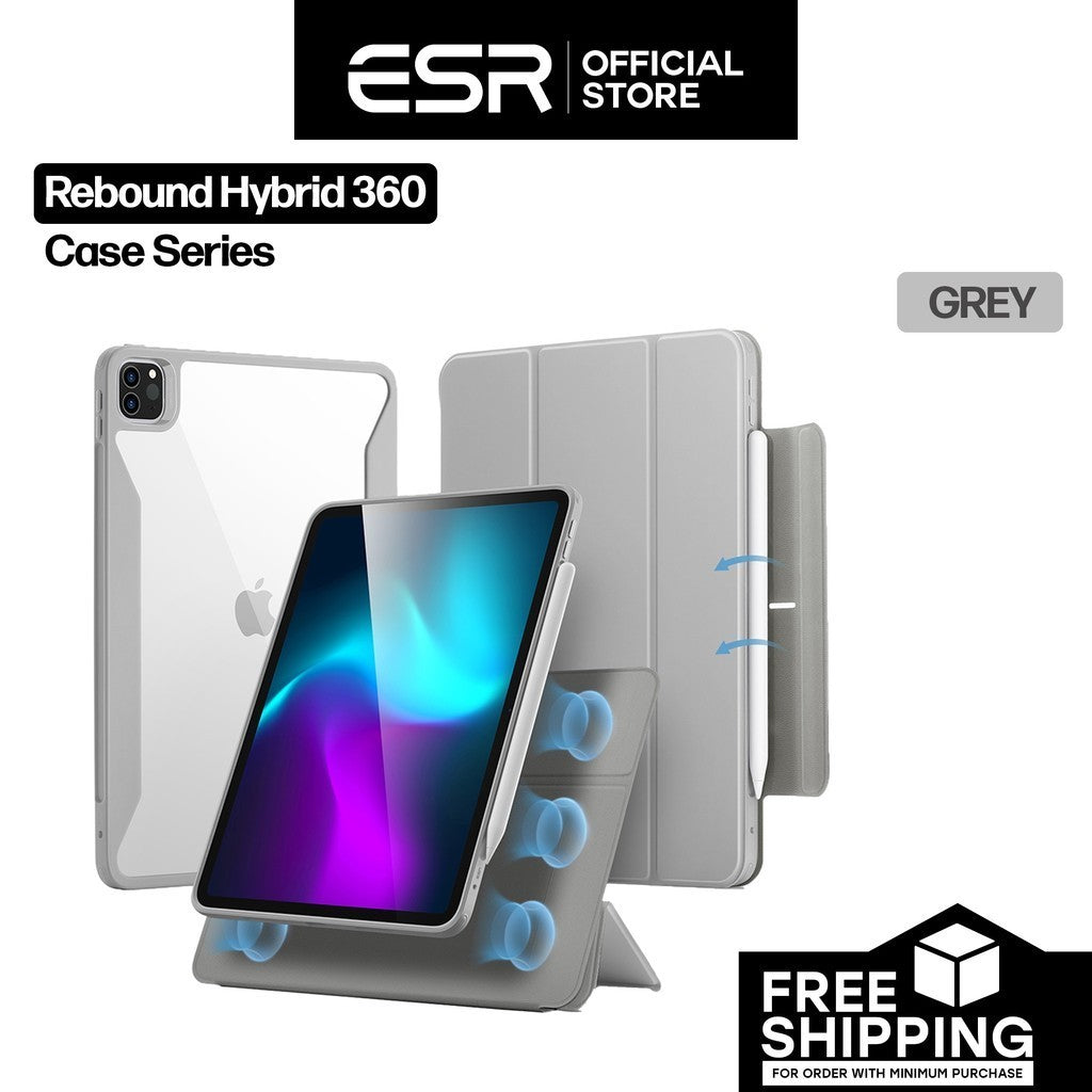 ESR iPad Air Pro 11/13" (2024) Rebound Hybrid 360 Magnetic Case Cover