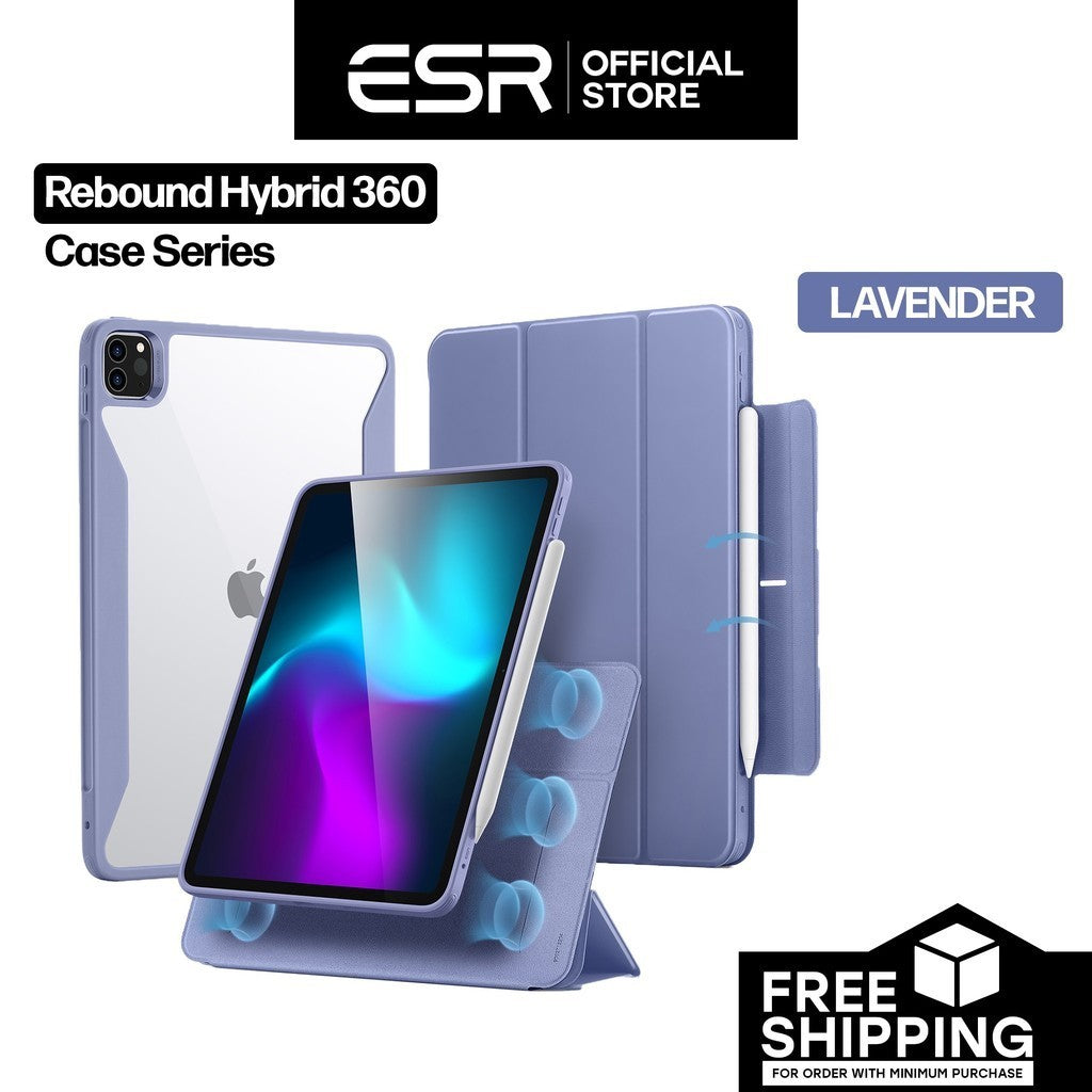 ESR iPad Air Pro 11/13" (2024) Rebound Hybrid 360 Magnetic Case Cover