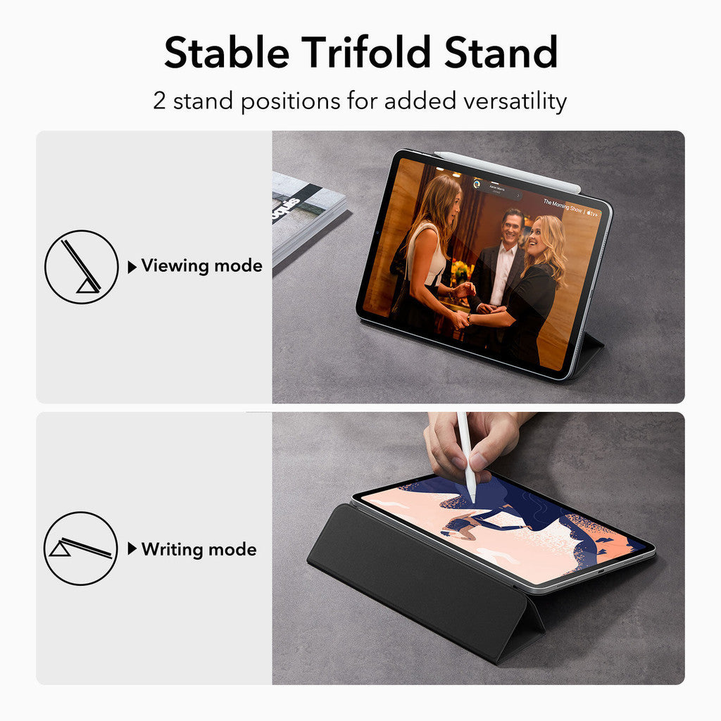 Sarung Magnetik Pantulan ESR untuk iPad Generasi Ke-10 / iPad Pro 11/ 12.9 (2022/2021/2020) muka hadapan dan belakang PU rata magnetik