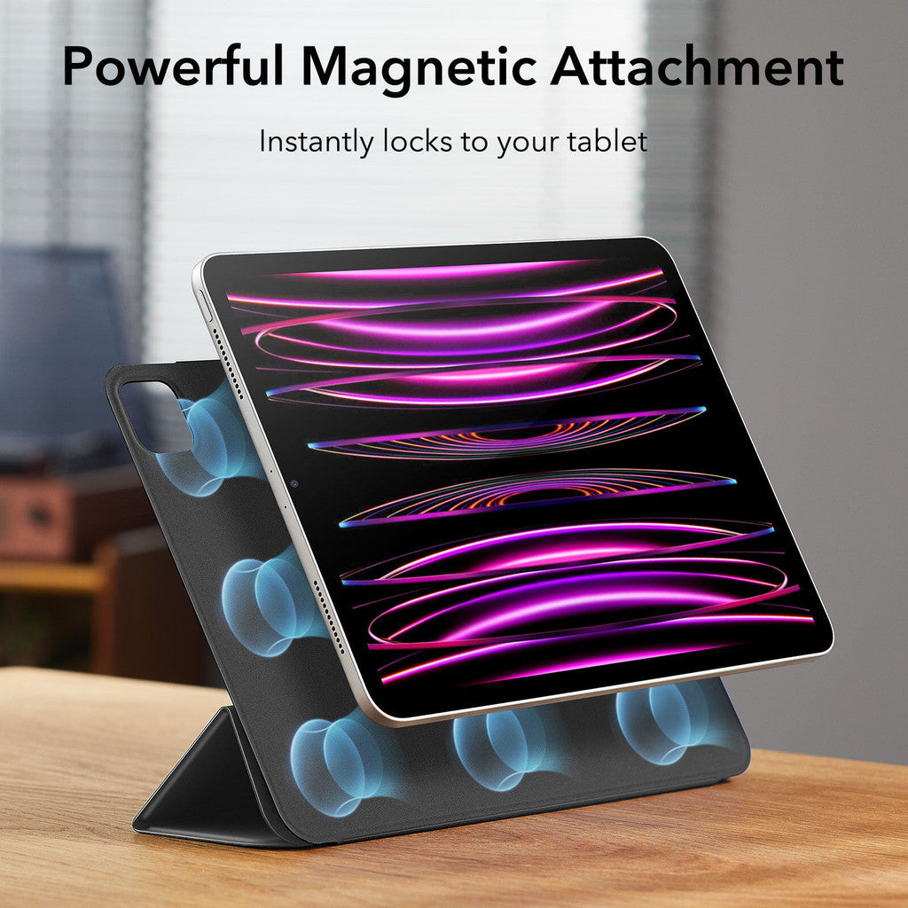 Sarung Magnetik Pantulan ESR untuk iPad Generasi Ke-10 / iPad Pro 11/ 12.9 (2022/2021/2020) muka hadapan dan belakang PU rata magnetik
