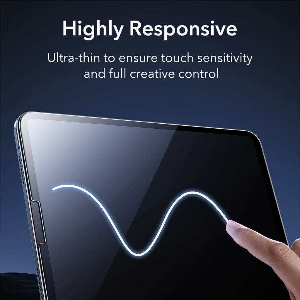 ESR Armorite Military Grade Tempered Glass for iPad Air iPad Pro 11/13” (2024) - 2pcs Screen Protector