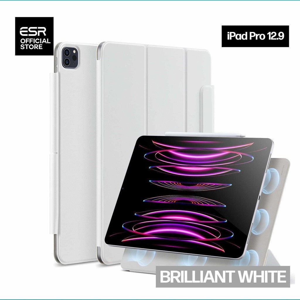 Sarung Magnetik Pantulan ESR untuk iPad Generasi Ke-10 / iPad Pro 11/ 12.9 (2022/2021/2020) muka hadapan dan belakang PU rata magnetik