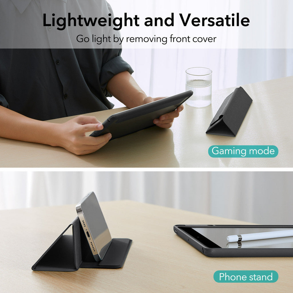 ESR Rebound Hybrid Pro Penutup PU Depan Boleh Tanggal dengan Belakang PC dan Slot Pensel untuk iPad 7/8/9