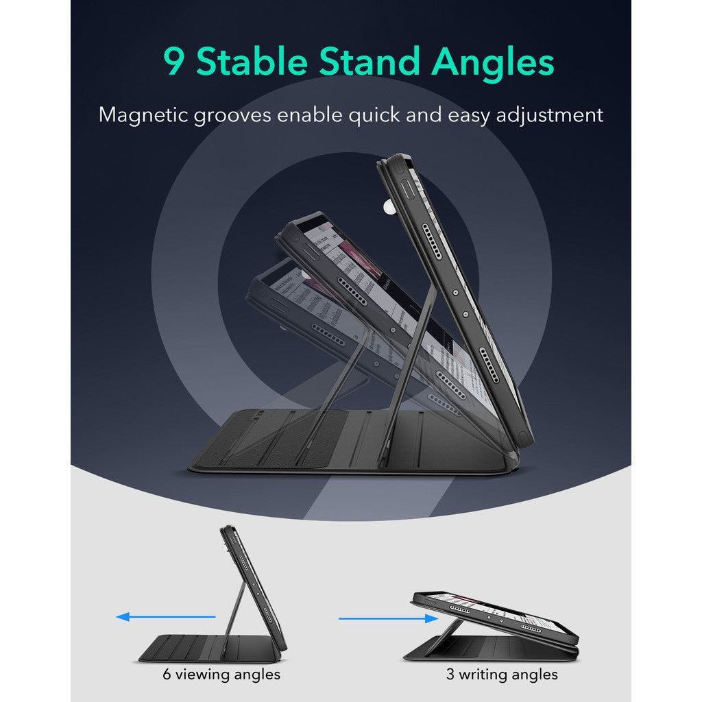 ESR iPad Air / Pro 11 13 (2024) Sarung Magnetik Shift dengan pendirian 9 sudut