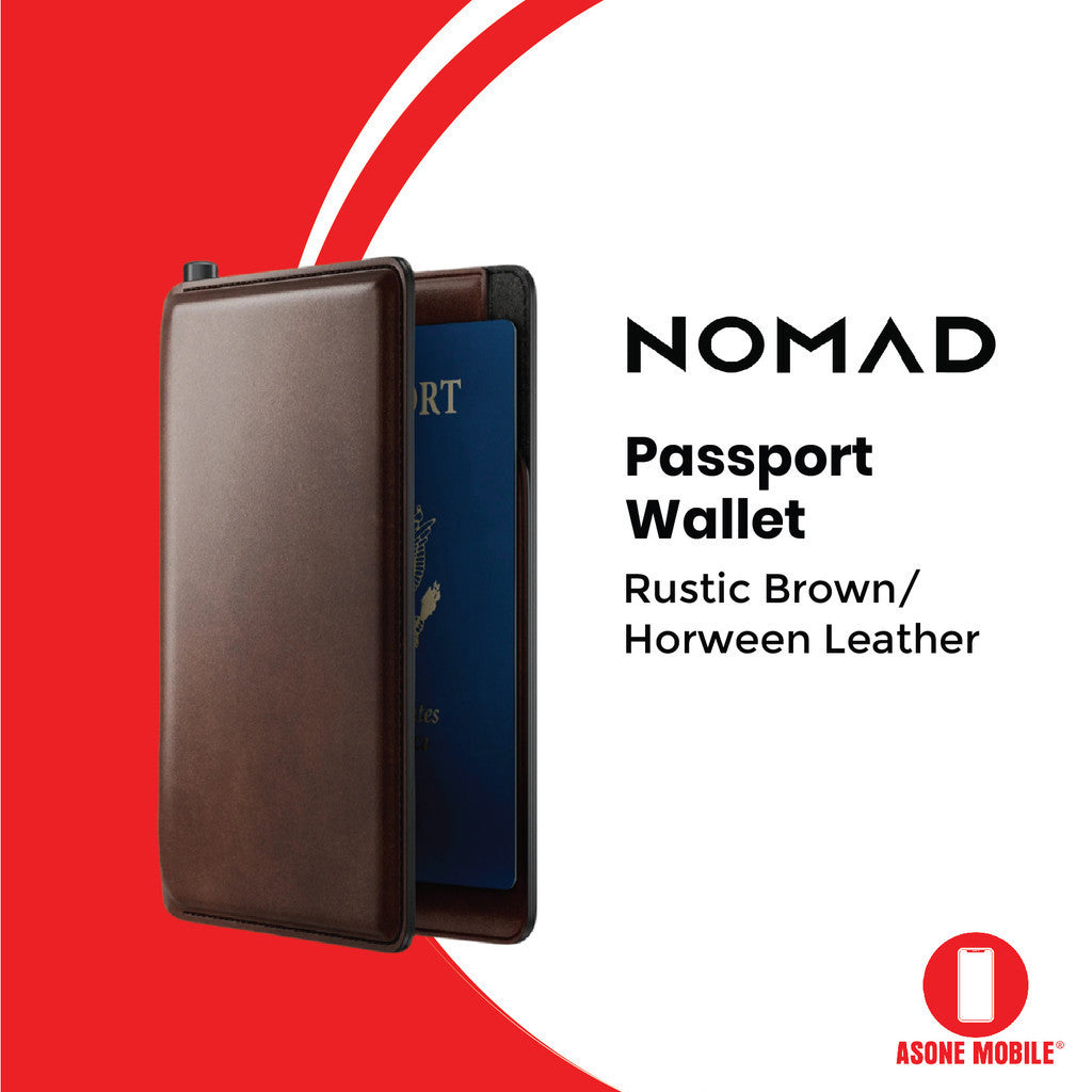 Dompet Pasport Nomad //Warna Coklat Desa //Kulit Horween