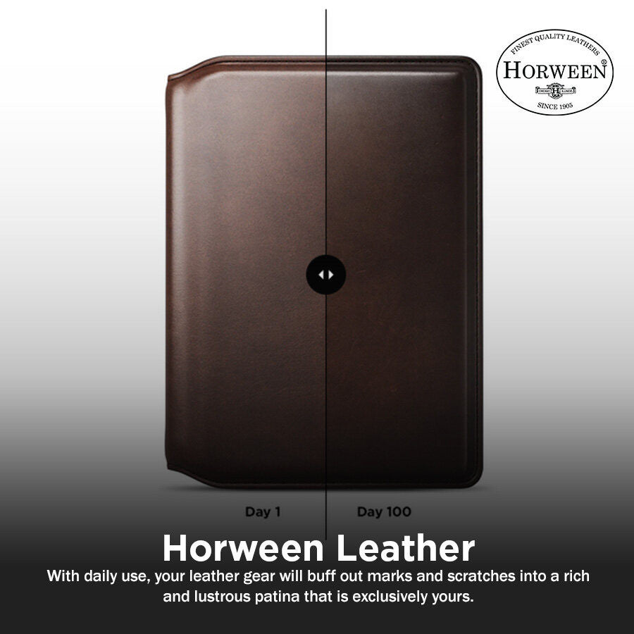 Dompet Pasport Nomad //Warna Coklat Desa //Kulit Horween