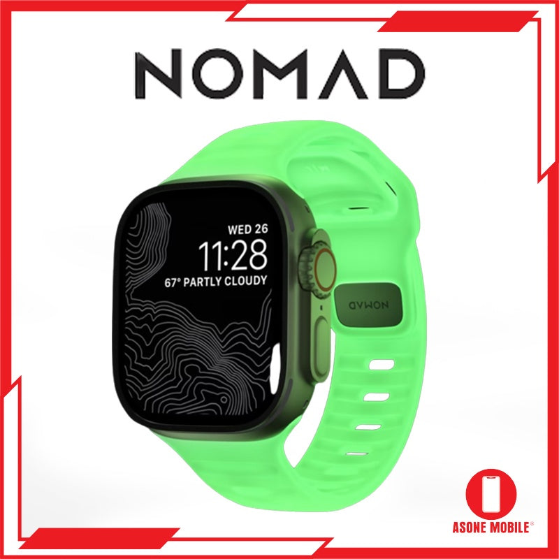 Nomad Glow 2.0 Sport Band Serasi untuk Apple Watch Ultra / 8 & 7 Series / SE 49mm/45mm/44mm/42mm
