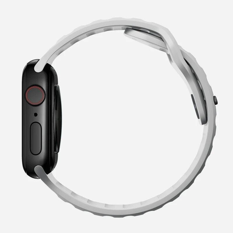 Nomad White Waterproof Sport Band Serasi Untuk Apple Watch Ultra / 9 / 8 & 7 Series / SE 49mm/45mm/44mm/42mm