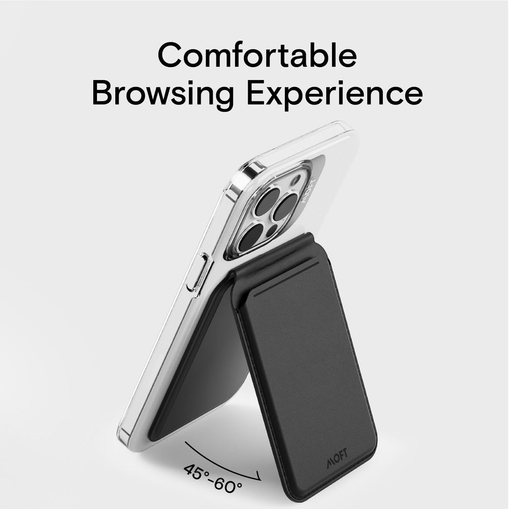 Moft Snap Flash Wallet Stand Compatible for iPhone 15 14 13 12 Open ID Window Convenient Card Use and Sturdy Stand
