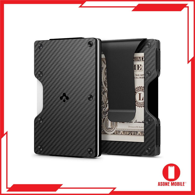 Pemegang Kad Universal Dompet S Spigen dengan Gentian Karbon Klip Wang