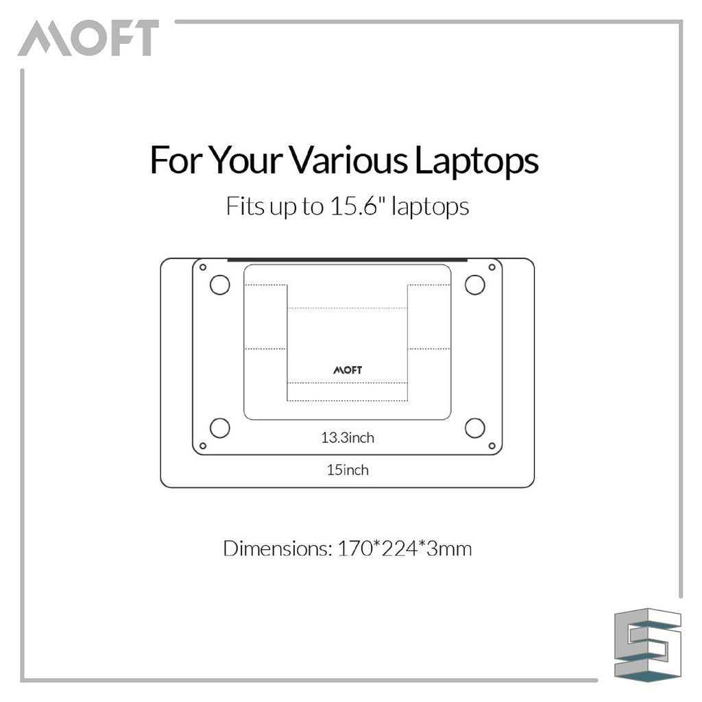 MOFT Laptop Stand -MS006 Grey Silver Pink Gold