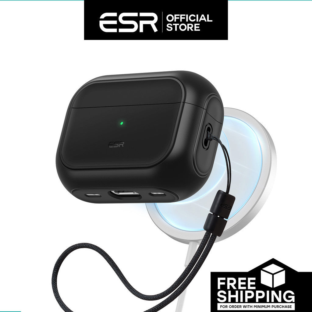Sarung Hibrid Orbit ESR dengan HaloLock untuk AirPods Pro 2022 Black