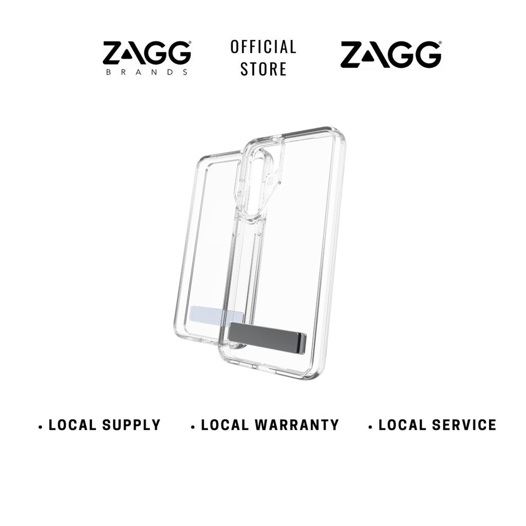 ZAGG Crystal Palace Case for Samsung Galaxy S24 Series with Kick Stand - Clear