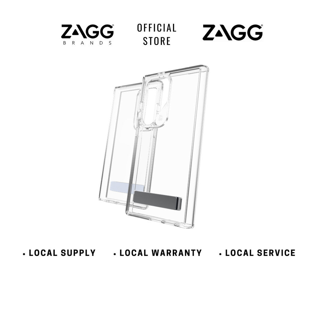 ZAGG Crystal Palace Case for Samsung Galaxy S24 Series with Kick Stand - Clear