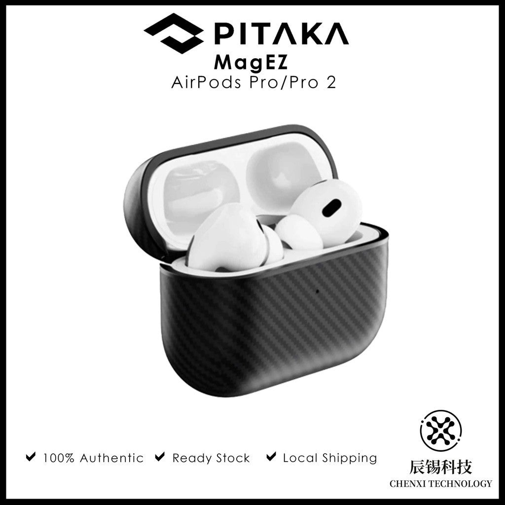 PITAKA MagEZ Case For AirPods Pro/Pro 2 600D Aramid Fiber