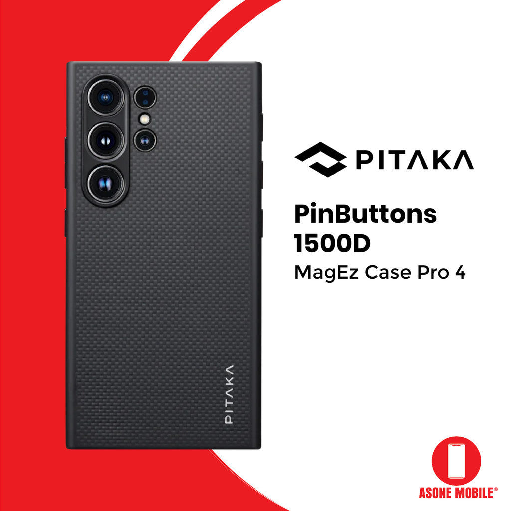 PITAKA PinButtons 1500D MagEZ Case Pro 4 untuk Samsung Galaxy S24 Ultra (2024)