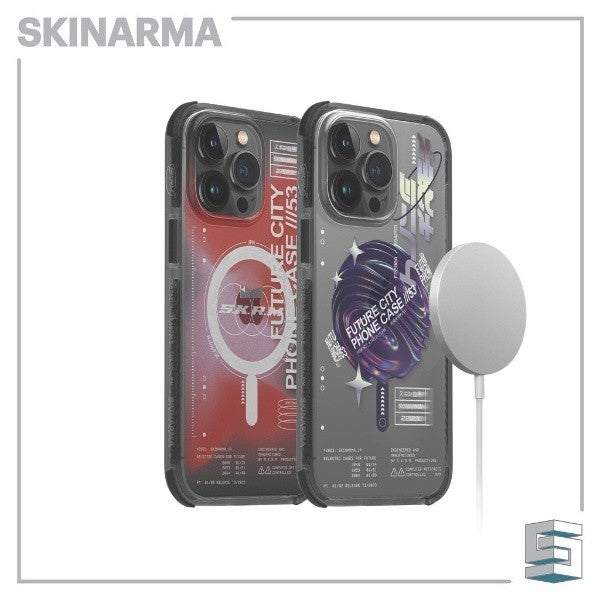 Skinarma Shorai MagCharge Case untuk iPhone 14/14 Pro (6.1) & 14 Plus/14 Pro Max (6.7) - Ungu/Asap & Merah/Asap
