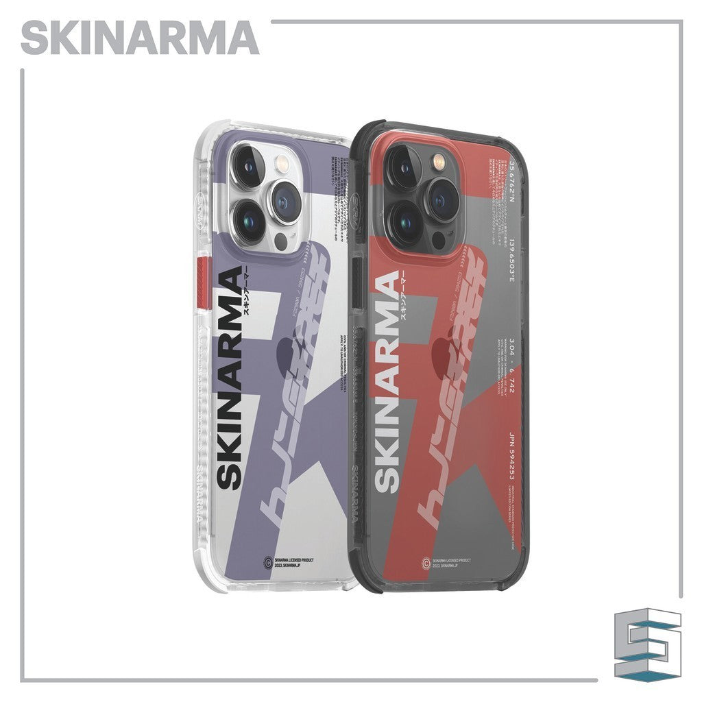 Sarung Skinarma Raku untuk iPhone 14/ 14 Pro (6.1) & 14 Plus/14 Pro Max (6.7) - Jingga/Asap & Ungu/Putih