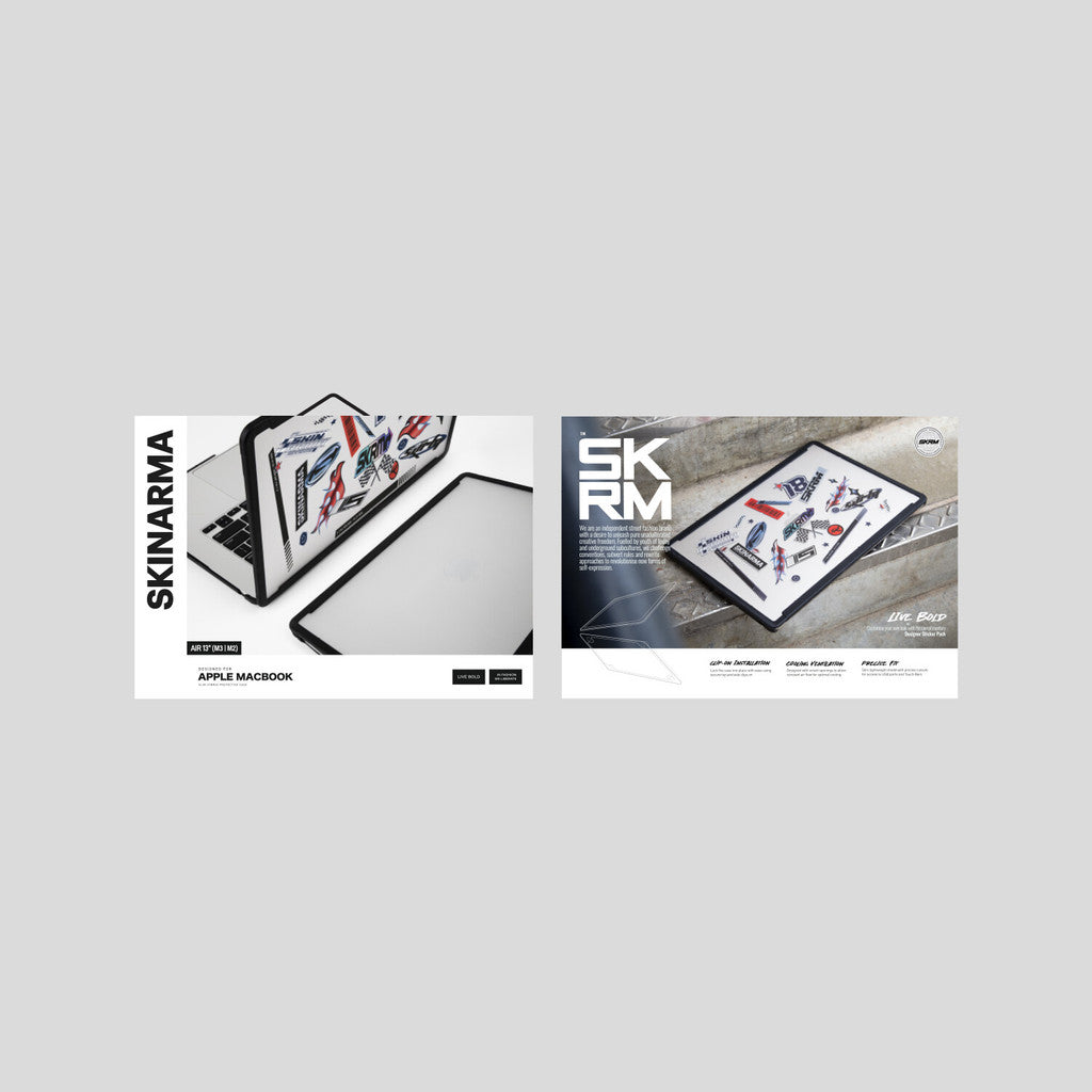 SKINARMA Henko Case untuk MacBook Air 13 (M2/M3-2022) - Frost Clear