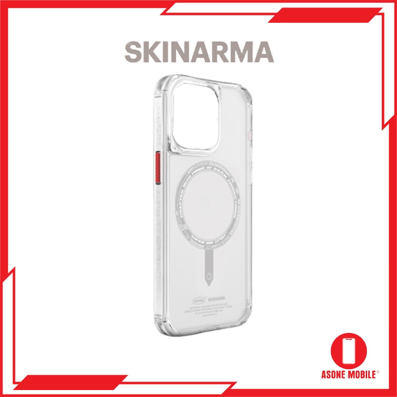 SKINARMA Saido Mag-Charge Case for iPhone 15 / 15 Pro / 15 Pro Max Clear Smoke Blue Sunburst