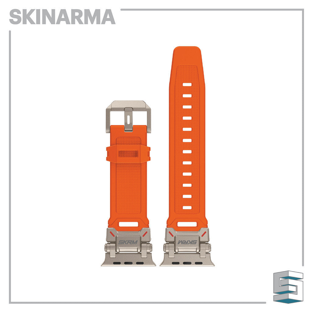 SKINARMA Titon Strap For Apple Watch Ultra 49/45/44mm - Orange/ Black