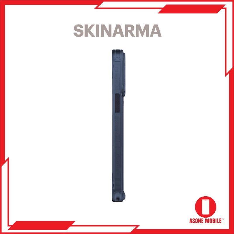 SKINARMA Saido Mag-Charge Case for iPhone 15 / 15 Pro / 15 Pro Max Clear Smoke Blue Sunburst
