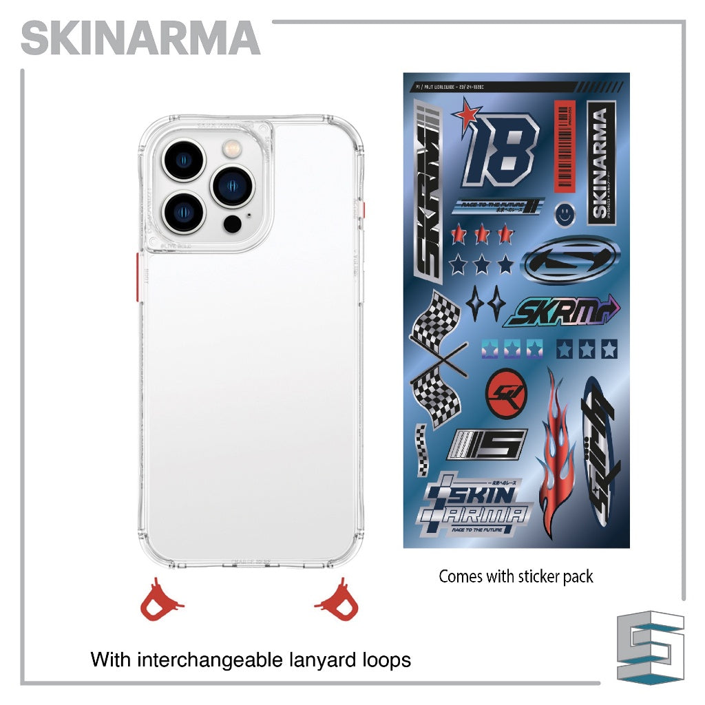 SKINARMA Saido Mag-Charge Case for iPhone 15 / 15 Pro / 15 Pro Max Clear Smoke Blue Sunburst