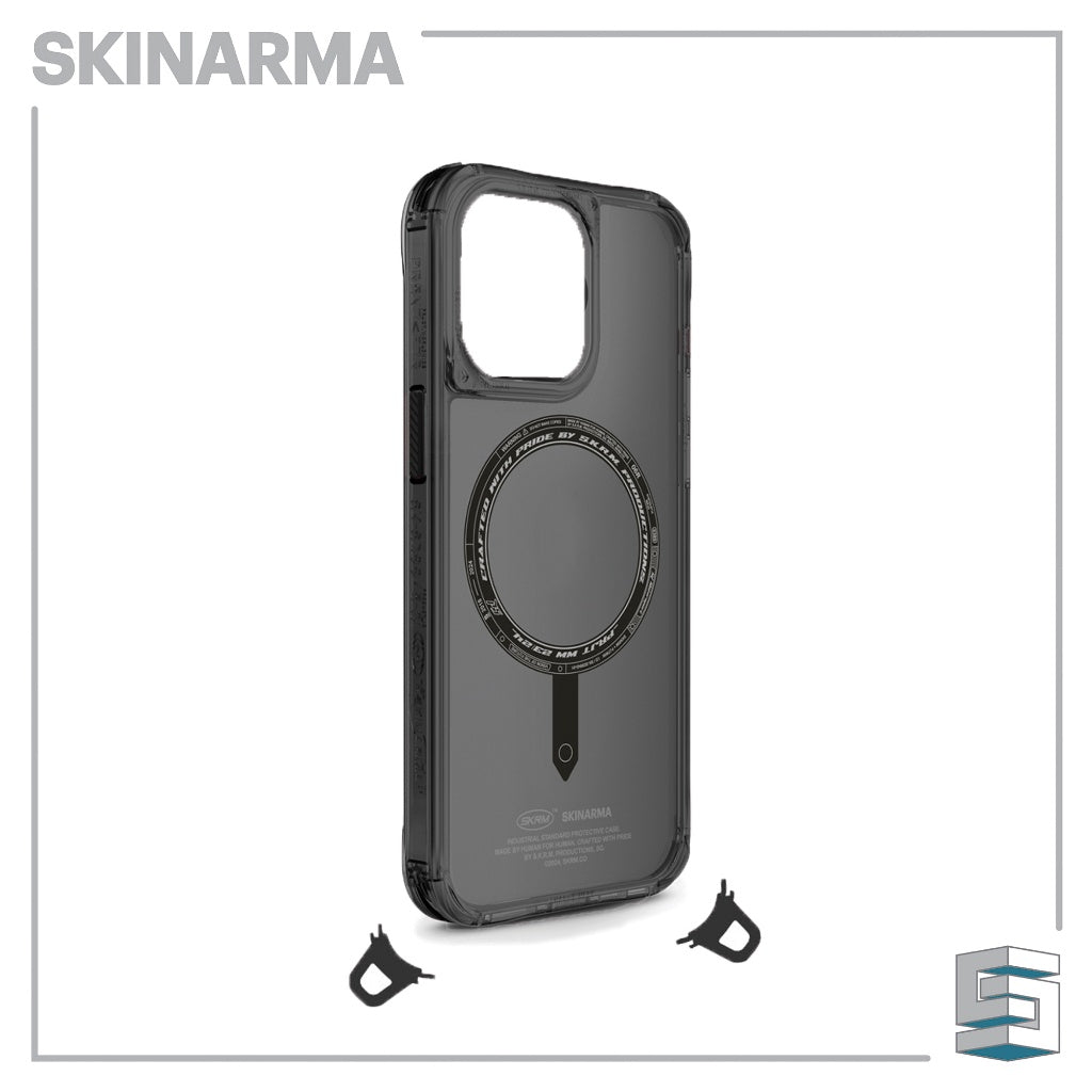SKINARMA Saido Mag-Charge Case for iPhone 15 / 15 Pro / 15 Pro Max Clear Smoke Blue Sunburst
