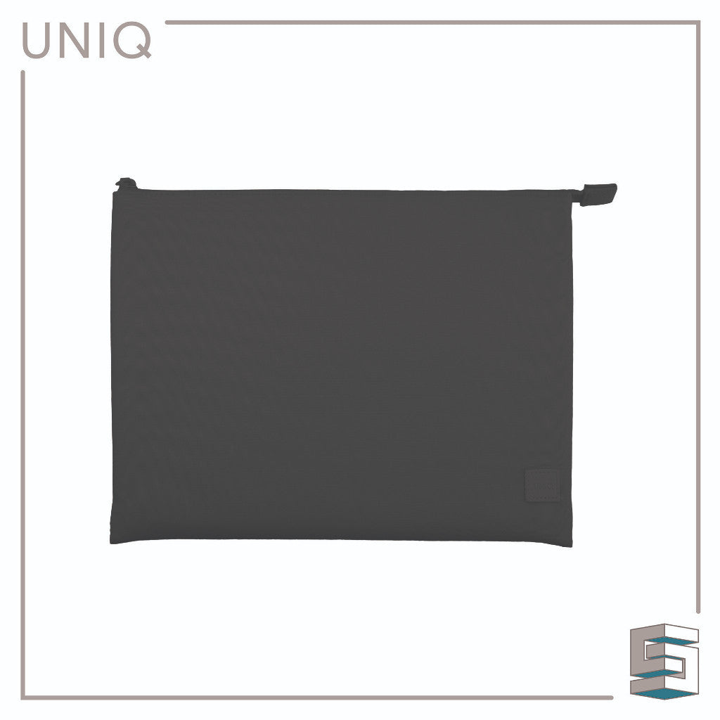 Nilon Pelindung UNIQ Lyon Snug-Fit Untuk Lengan Komputer Riba (Sehingga 14”) - Hitam Tengah Malam/Hijau Hutan