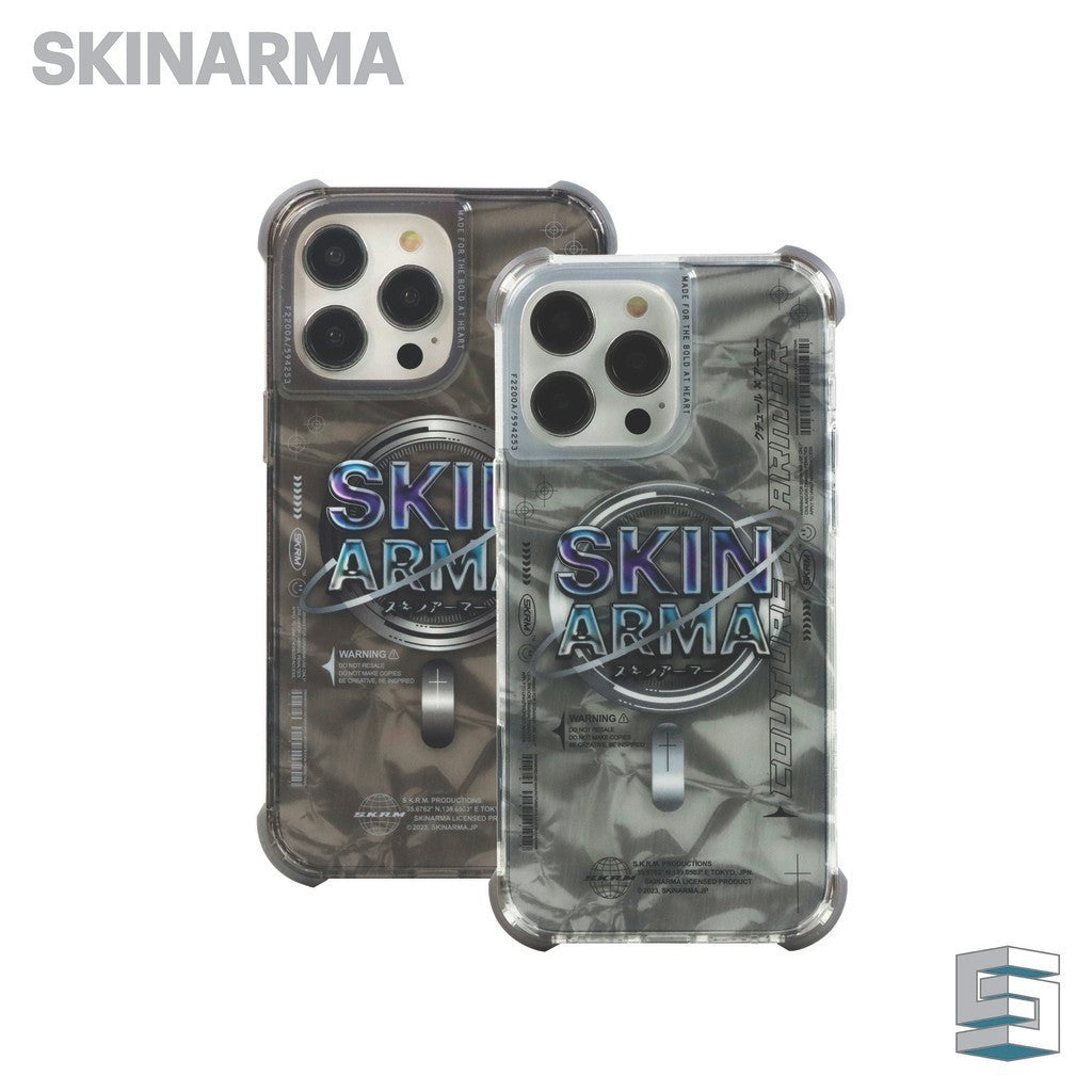 SKINARMA Gaikai MagCharge Case untuk iPhone 14/14 Pro (6.1) & 14 Plus/14 Pro Max (6.7) - Jelas, Hitam