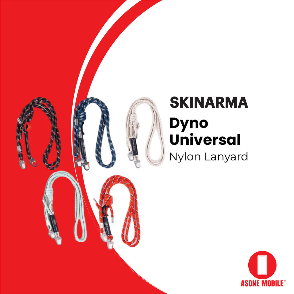 SKINARMA Dyno Universal Nylon Lanyard 6mm - Birch/ Obsidian/ Navy/ Teal/ Vermilion