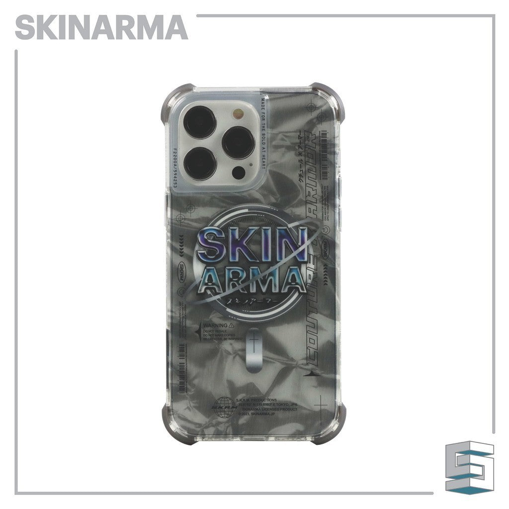 SKINARMA Gaikai MagCharge Case untuk iPhone 14/14 Pro (6.1) & 14 Plus/14 Pro Max (6.7) - Jelas, Hitam