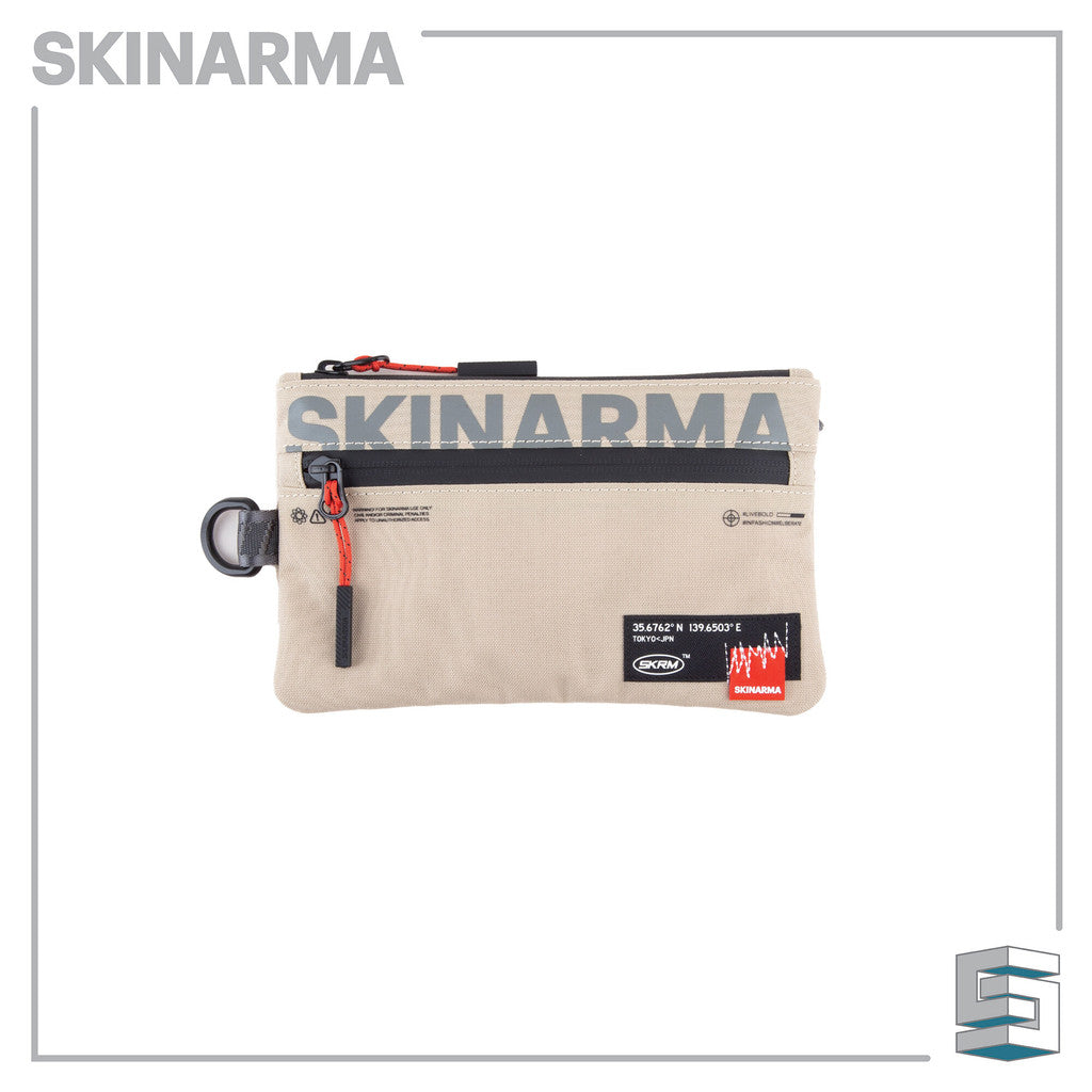 SKINARMA Clutch Fardel Pouch with Crossbody Strap and Hand Strap - Ivory/Black/Olive